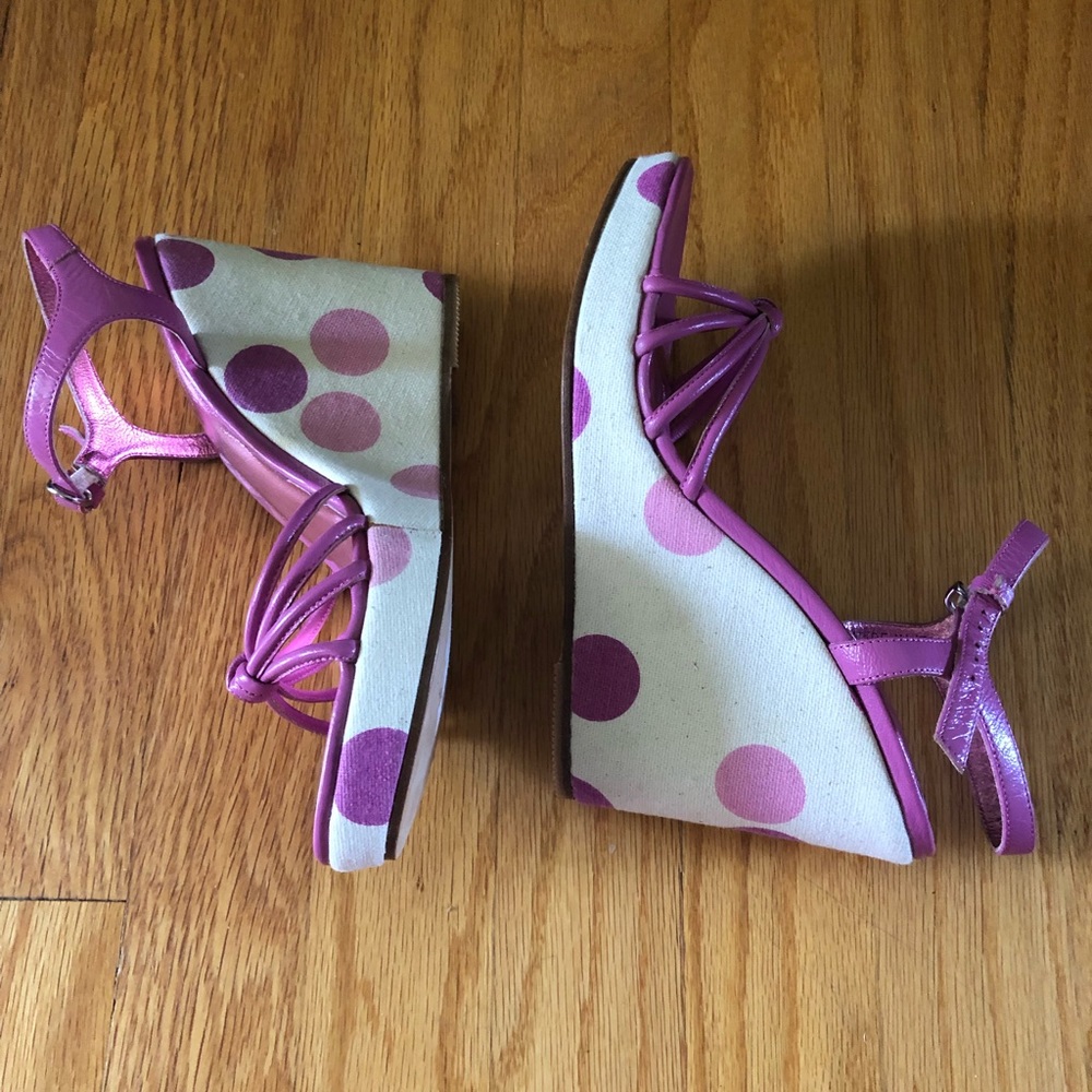 New Super Cute Coach Polka Dot Wedge - Picture 3 of 4